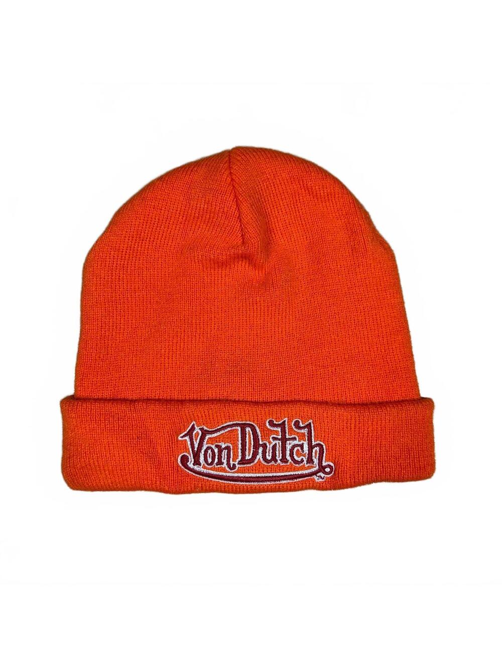 Von Dutch Beanie Orange Y2K
